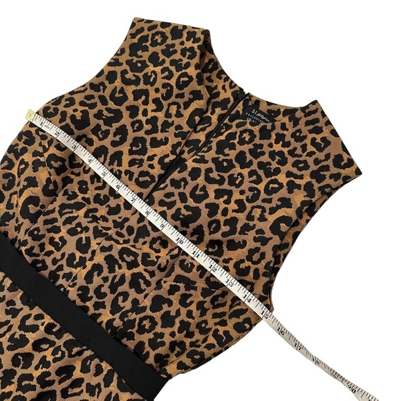 3.1 Phillip Lim X Barney's New York Leopard Cheetah Black Cocktail Dress US 0 - Picture 3 of 9